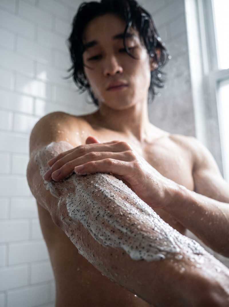 Work into damp skin